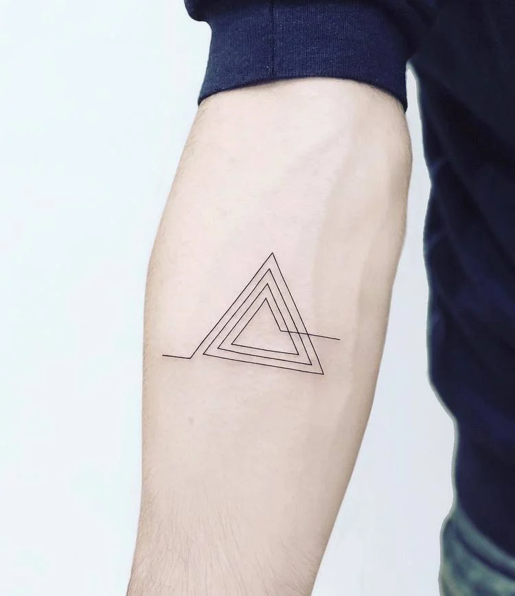 Minimalist geometric tattoo